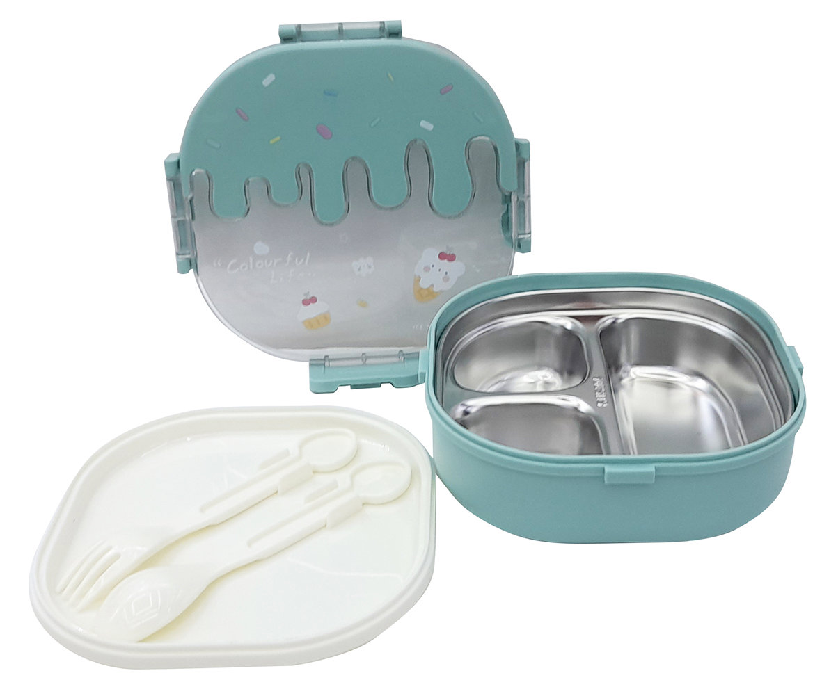 Lunch Box COLOR LIFE Stainless 18x18x7cm 4 colors