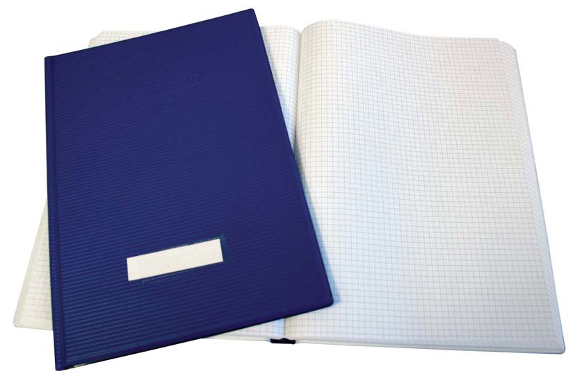 EXTRA Record book PVC Cov 5mm Quadrille 96sh B4