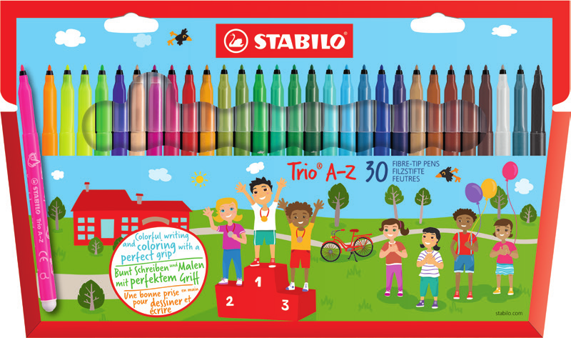 378/1-30-01 Trio A-Z 30pcs fibre pen wallet