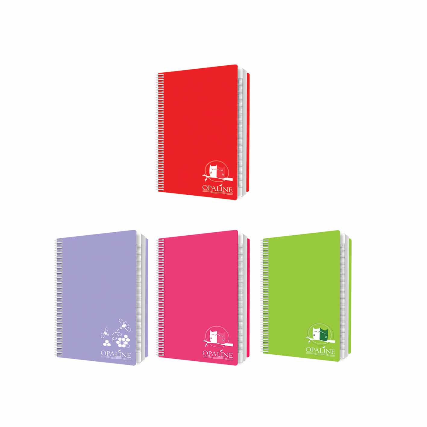 OPALINE Copy Bk PP Spiral 70g Sey 72sh L/O A5 As