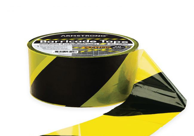 Barricade Tape 70mm x 200M Black/Yellow