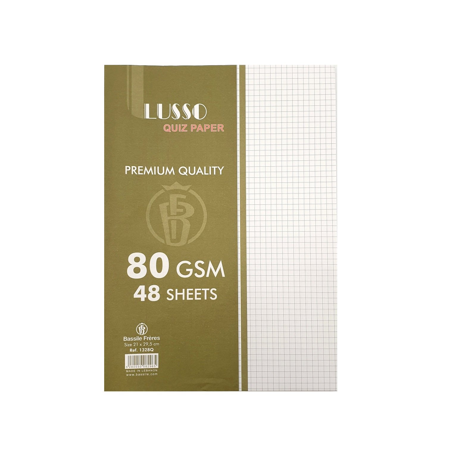 LUSSO Quiz Paper 80g Punched Quad 48sh A4  White