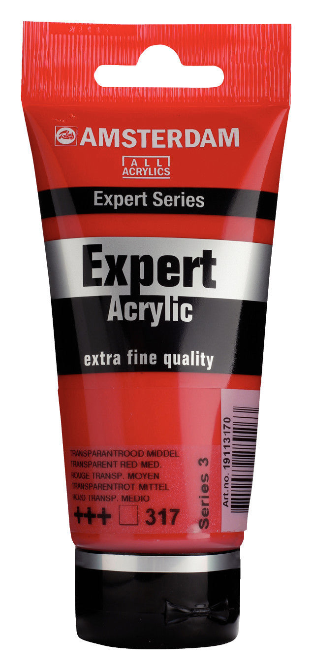 Amsterdam Expert Series Acrylic Tube 75 ml Transparent Red Medium