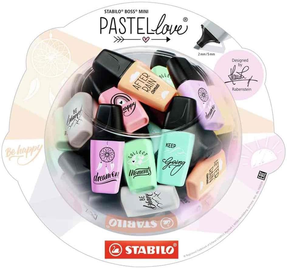 STABILO BOSS MINI Pastellove Display Jar of 50 Highlighters Thumbnail