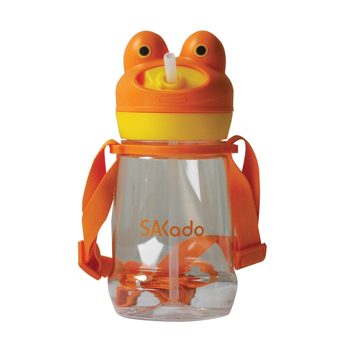 SAKADO Water Bottle FROG 480ml, Yellow