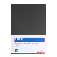 EXTEND leather grain bind. cov 100sh 230g A4 Black