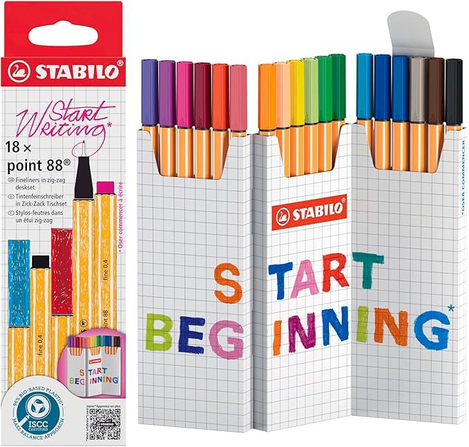 8818/5 point 88 Zig-Zag 18pcs Deskset