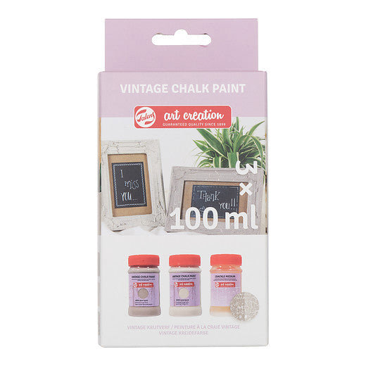 Talens Art Creation Vintage Chalk set Beiges | 2 x 100 ml + crackle medium 3x100 ml