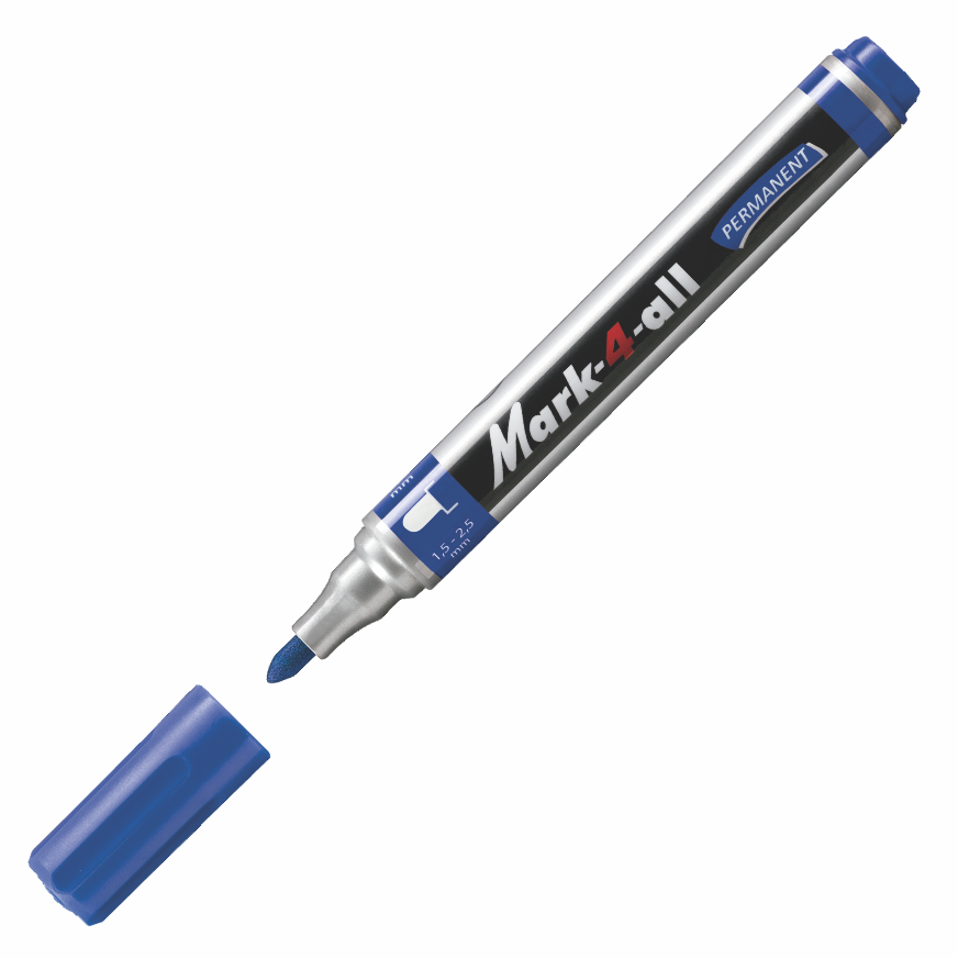 STABILO Mark-4-all Permanent Marker chisel tip, blue Thumbnail