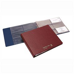 Busines Card Ring Binder PVC 2R-240 Cards-Burgundy