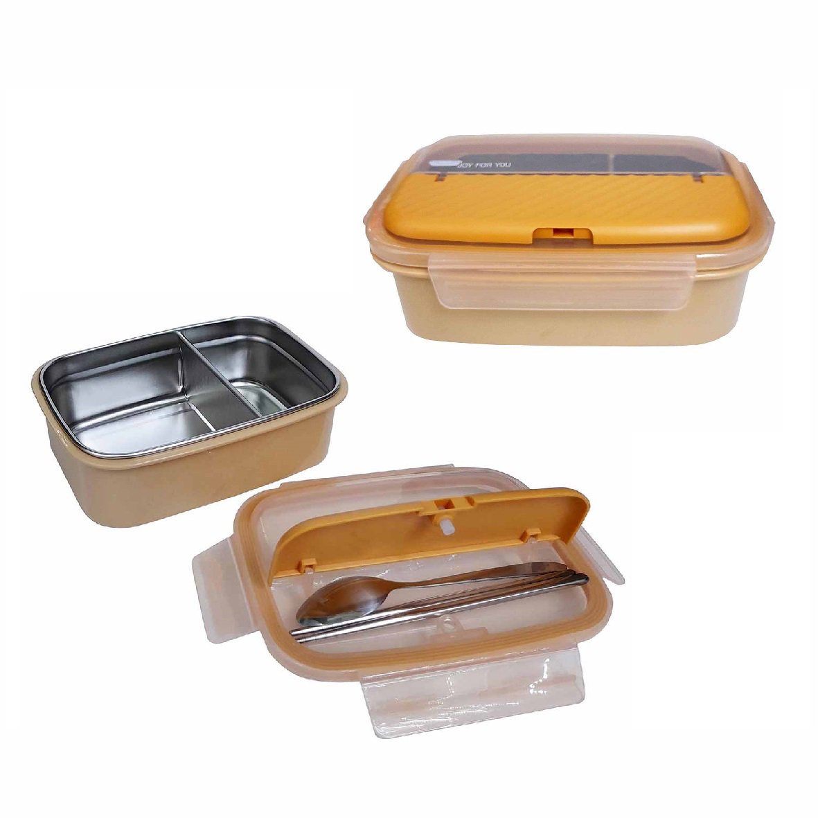 Lunch Box Stainless 18 x 13 x 8cm 3colors
