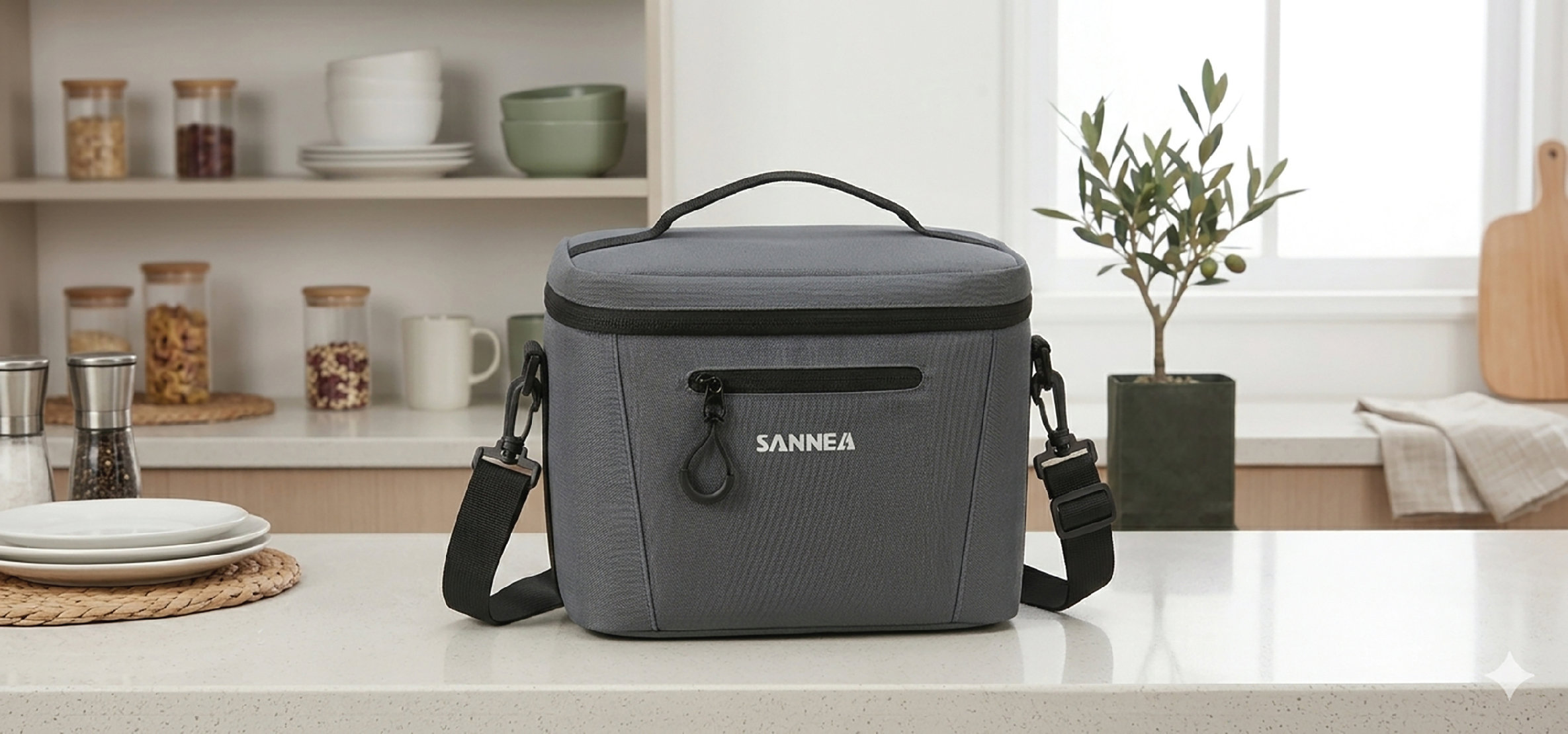 Lunch Bag SANNEA 7L 1comp. w/belt 4colors