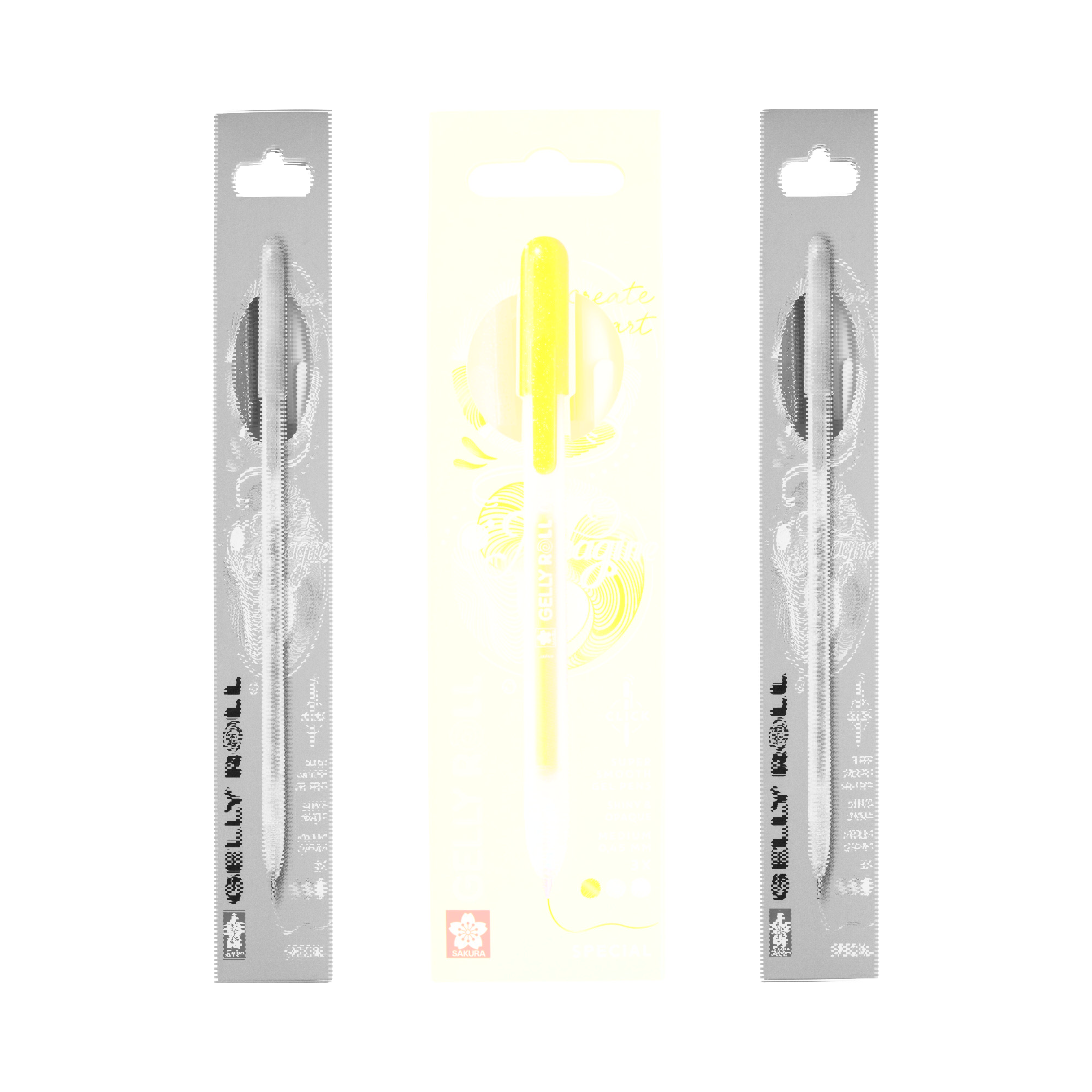 Sakura Gelly Roll Retractable Gel Pens, Special 3-Pack Gold-Silver-White 1 Set