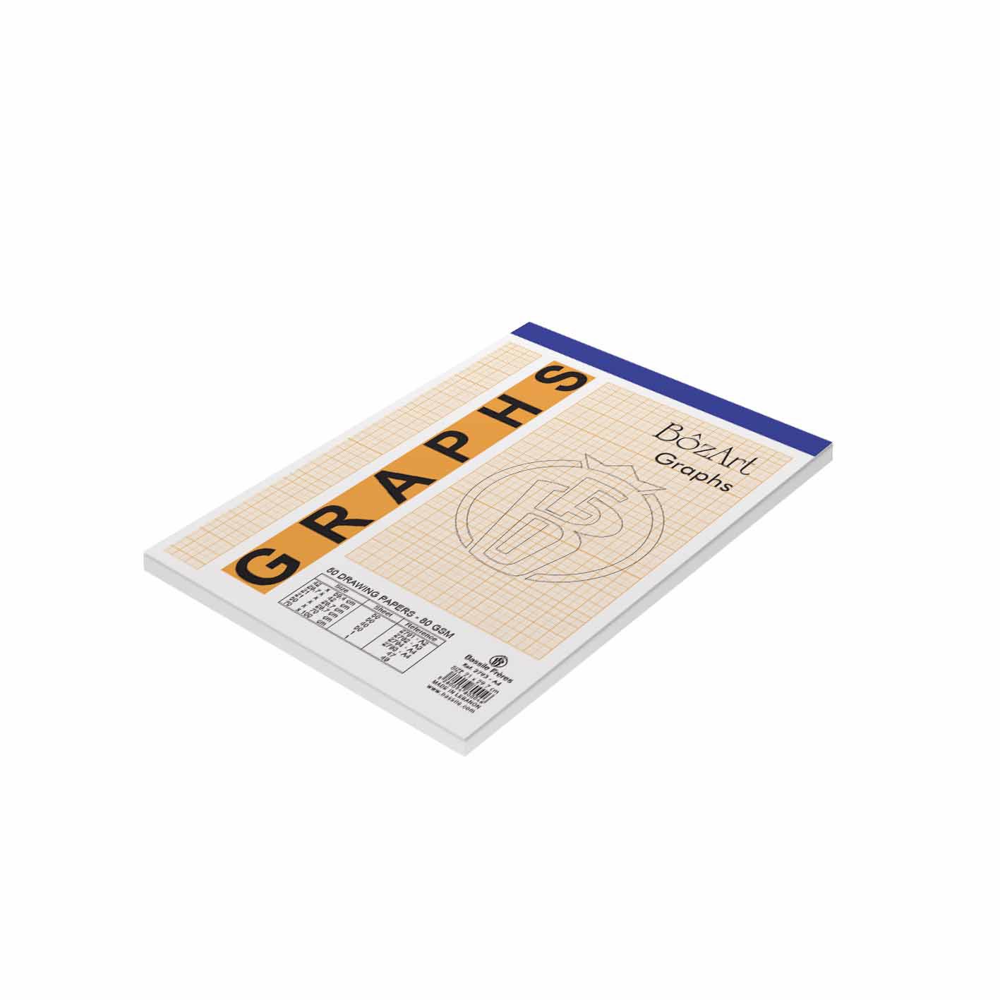 BOZART Graph Pad 80g- 50sh- A4 Orange Printing