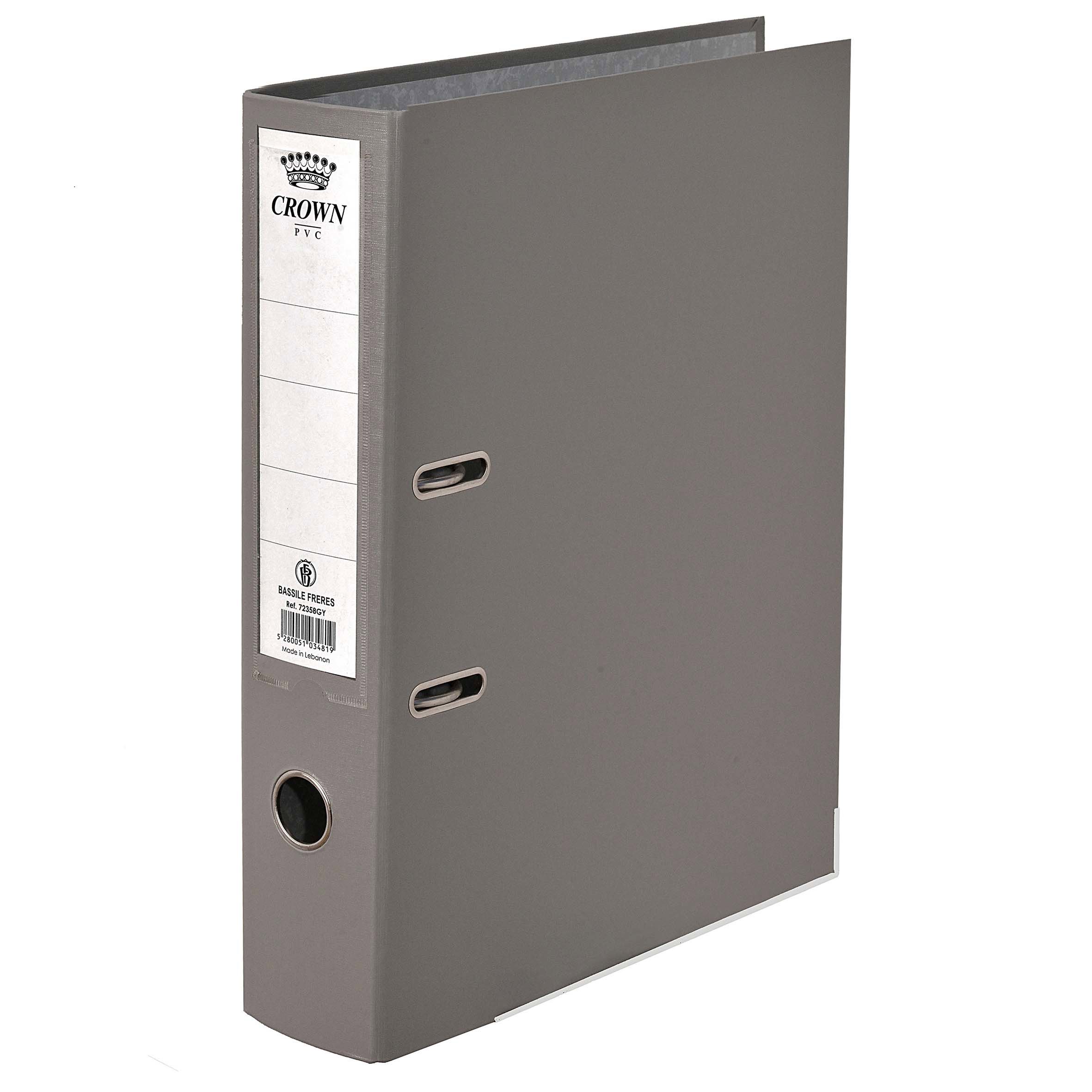 CROWN Letter-file PP 8cm A4 Grey