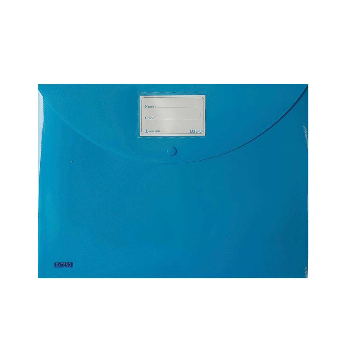 EXTEND Button file 300mic w/label- FC- Fluo-Blue