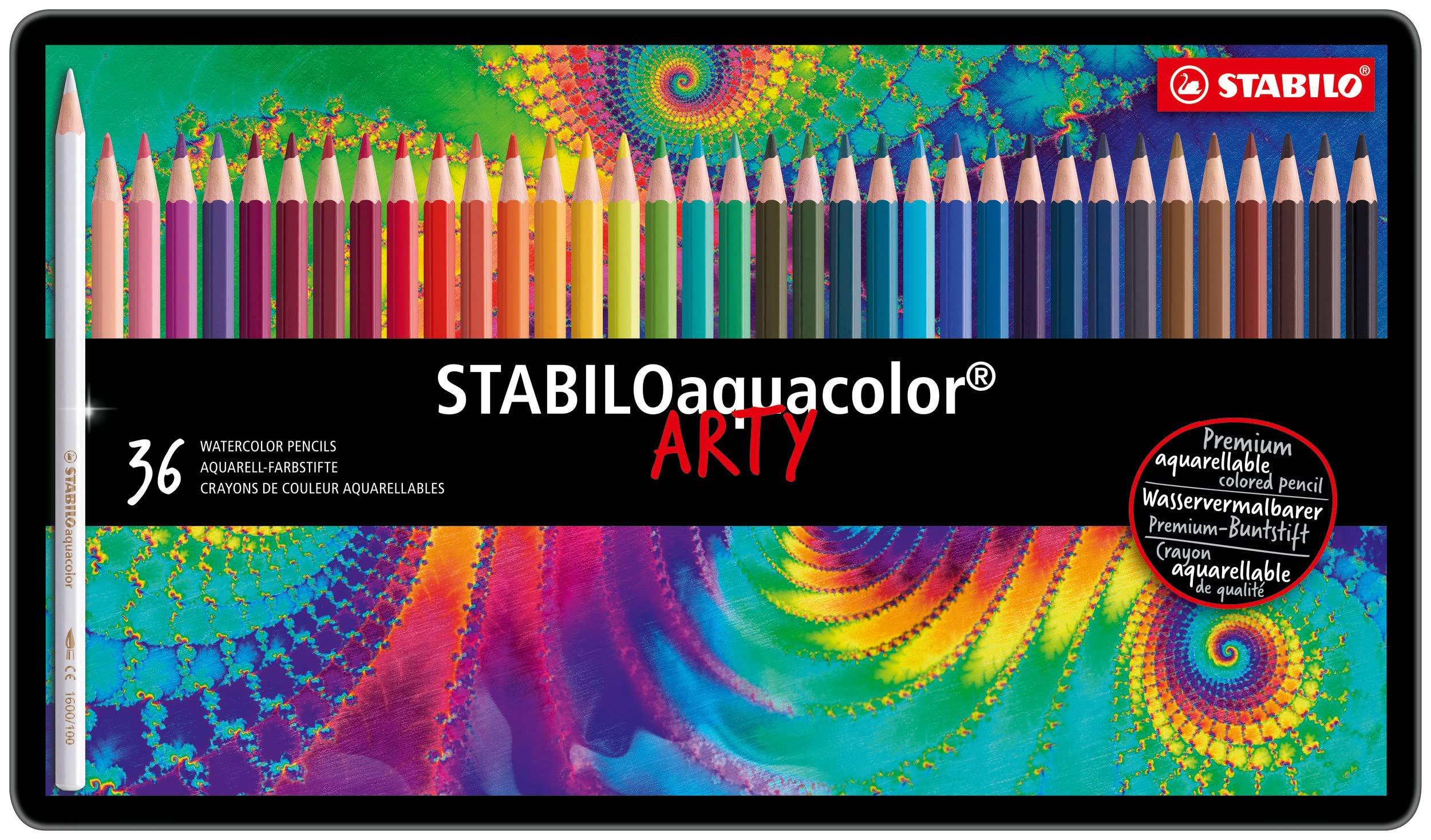 ARTY Aquacolor Pencil Metal Box 36 Colors