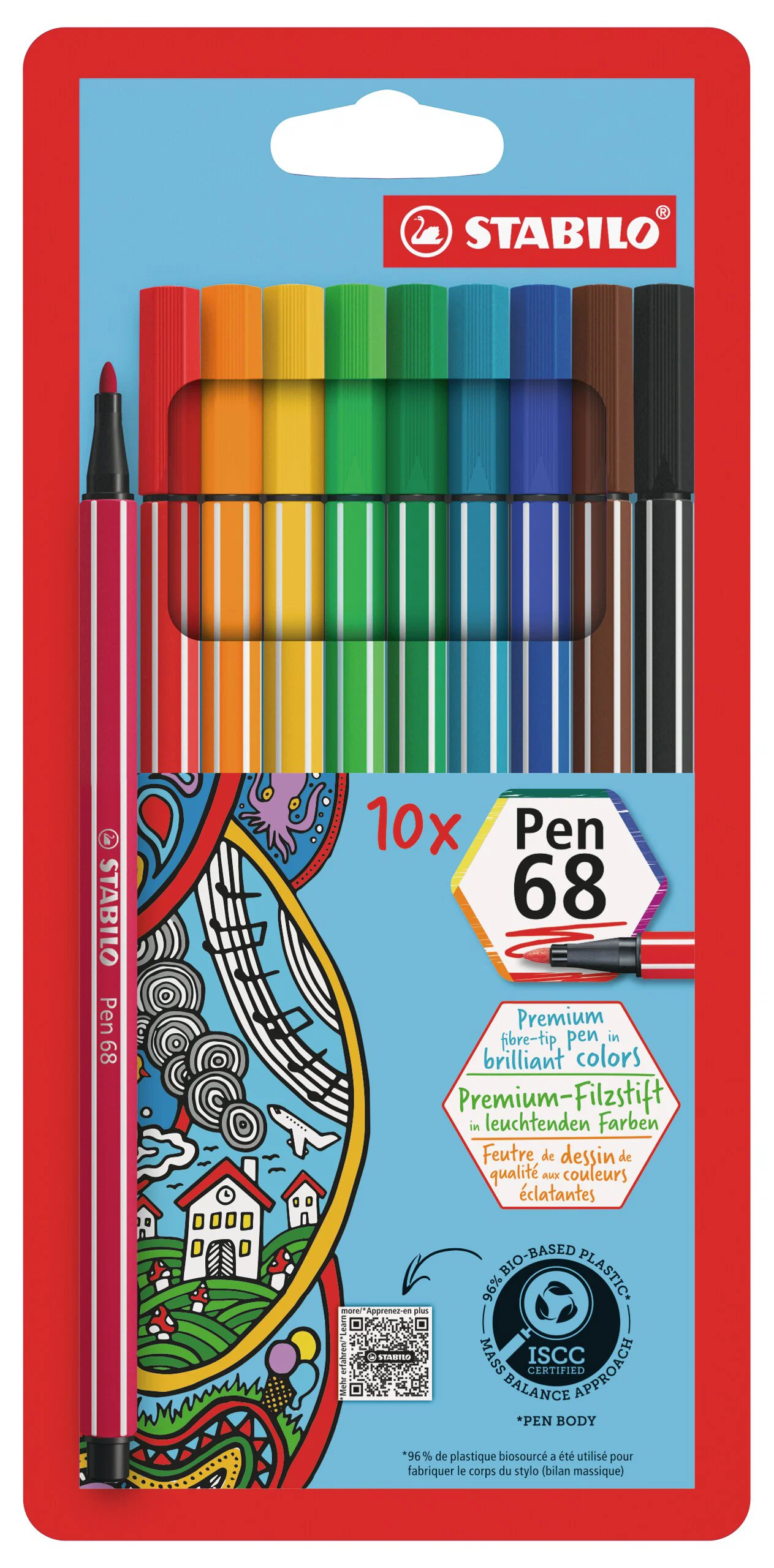 Stabilo Pen 68 Wallet 10 Pieces Thumbnail