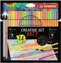8868/24-1-20-6 ARTY Pen 68-88 Pastel set cardb 24p