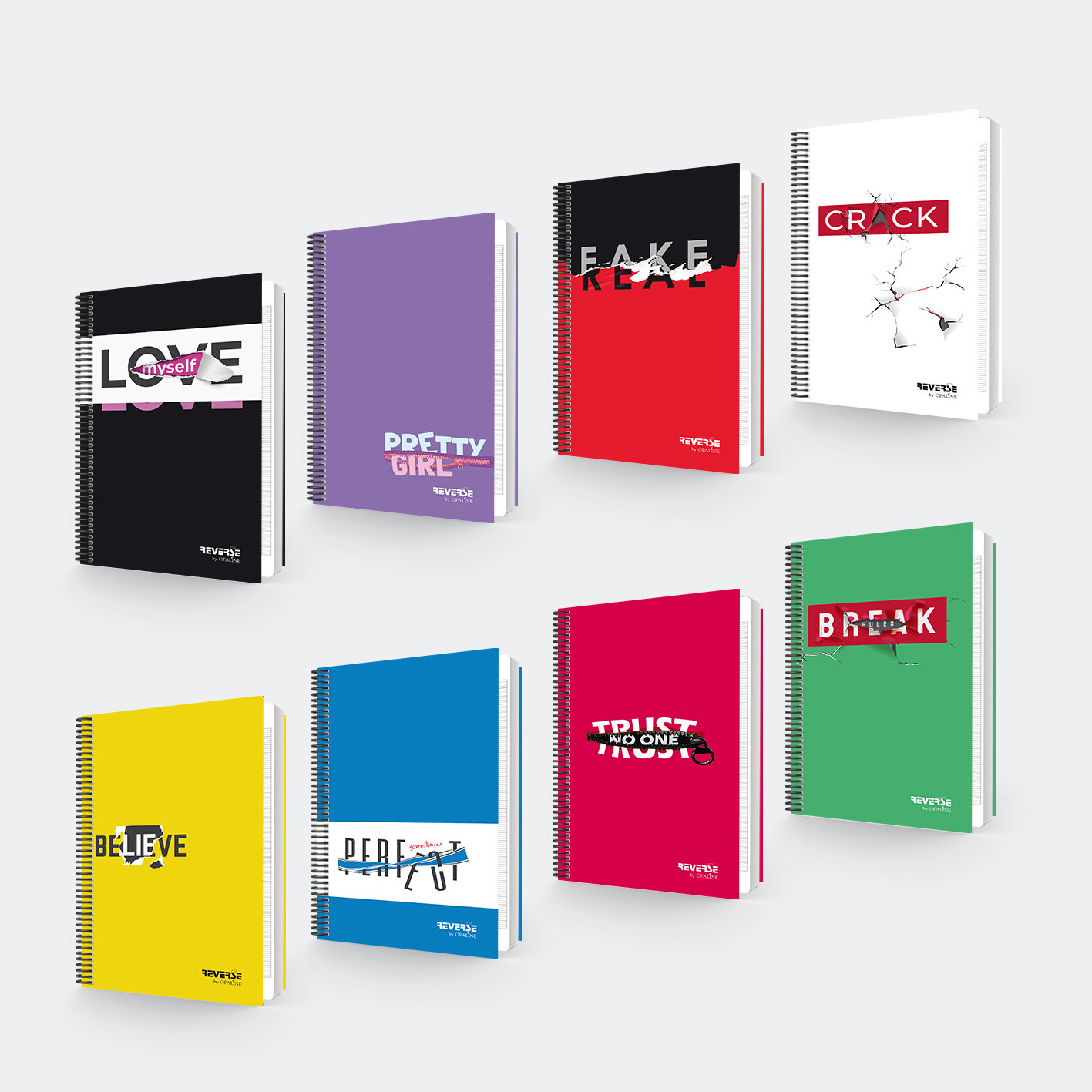 OPALINE REVERSE 70 GSM COPYBOOKS University Book Seyes, 48 Sheets, A4, Left Opening, Assorted designs