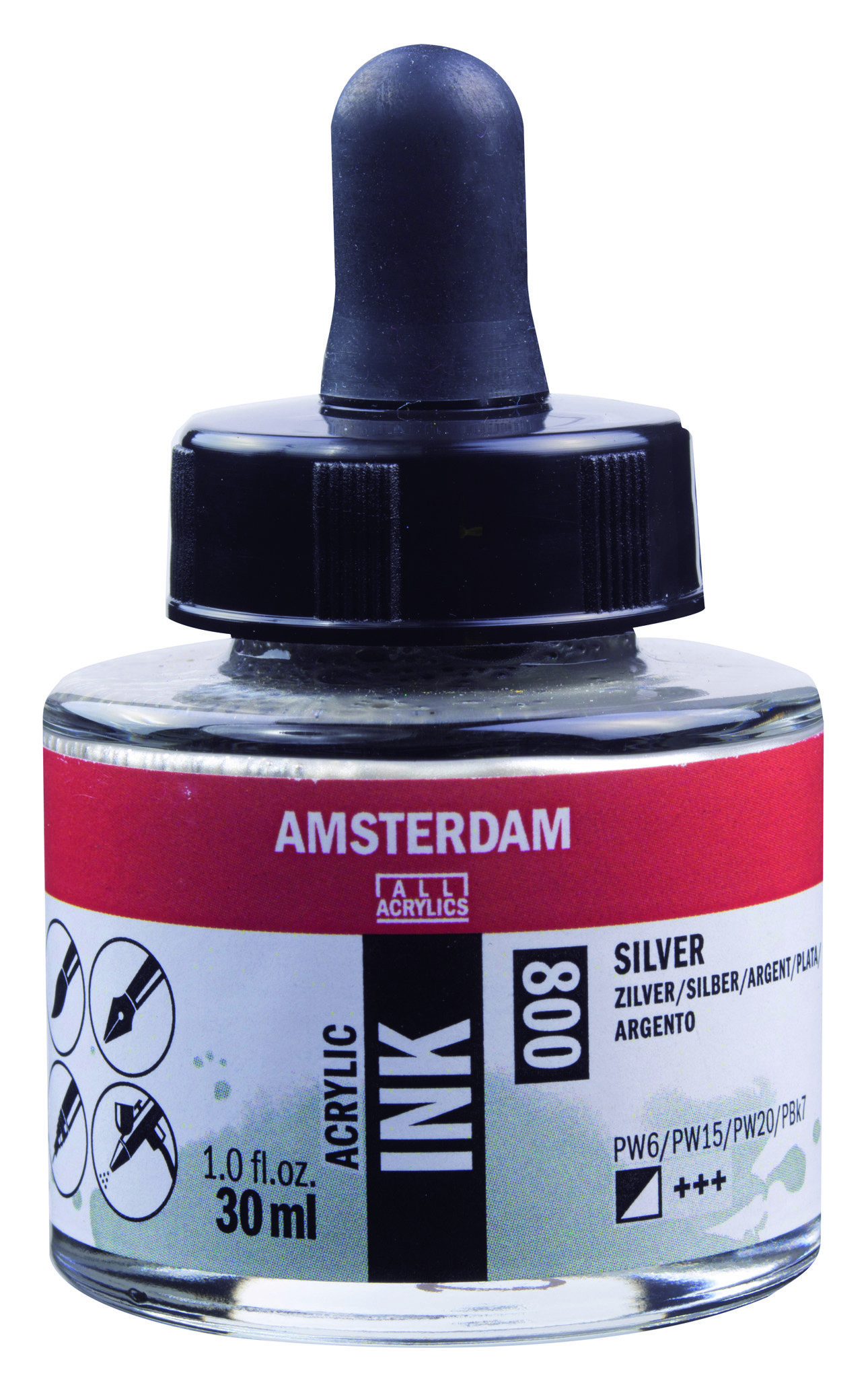 AAC INK 30ML SILVER
