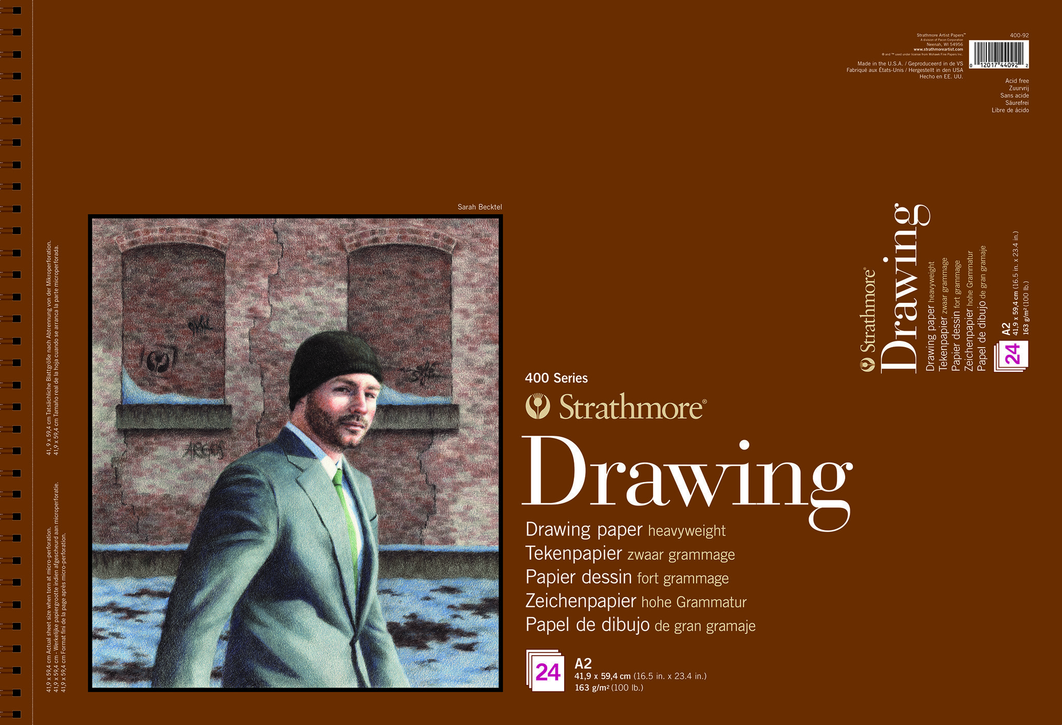 STRATHMORE SERIE400 DRAW PAD A2 24/163G#