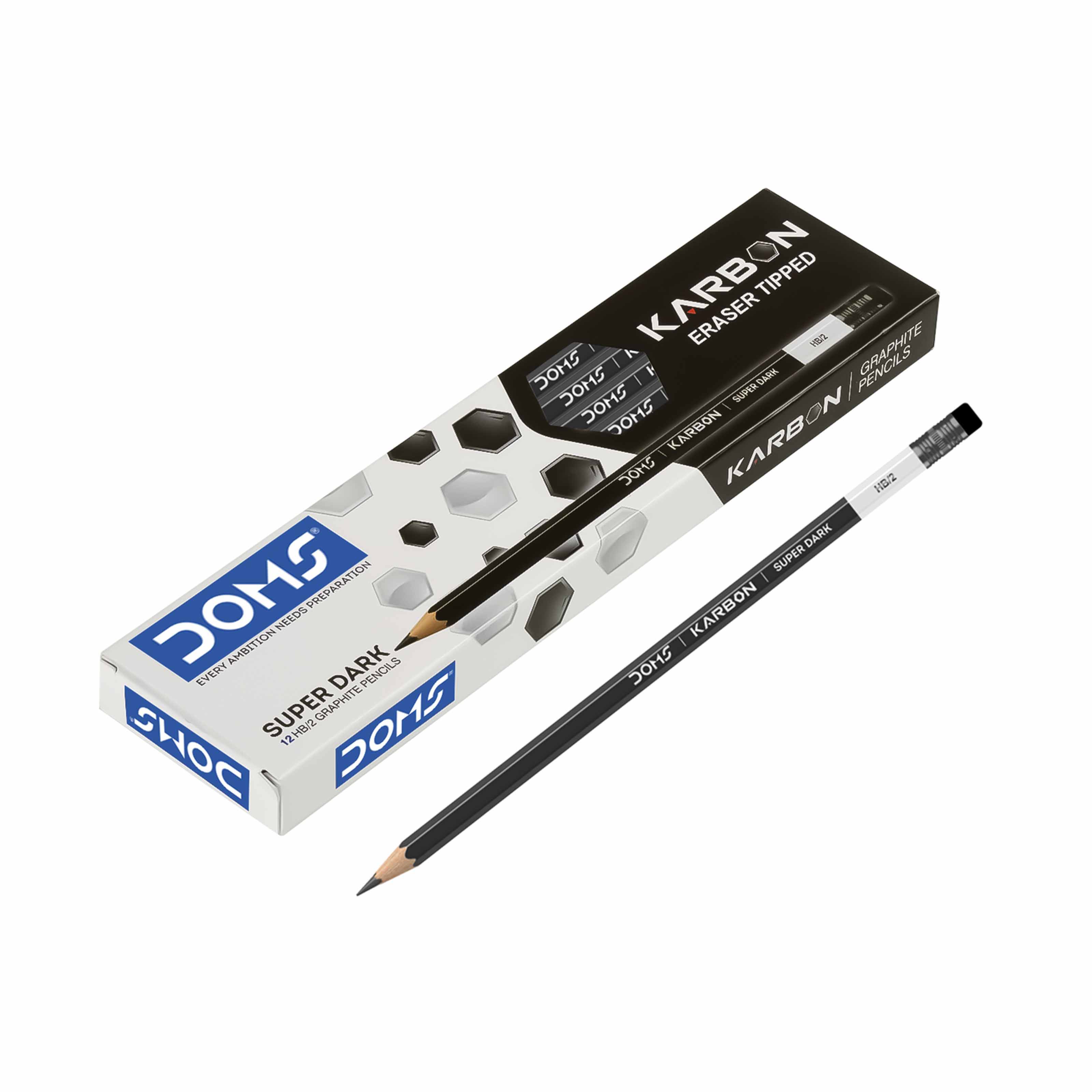 DOMS Karbon Pencil with eraser (Dozen)