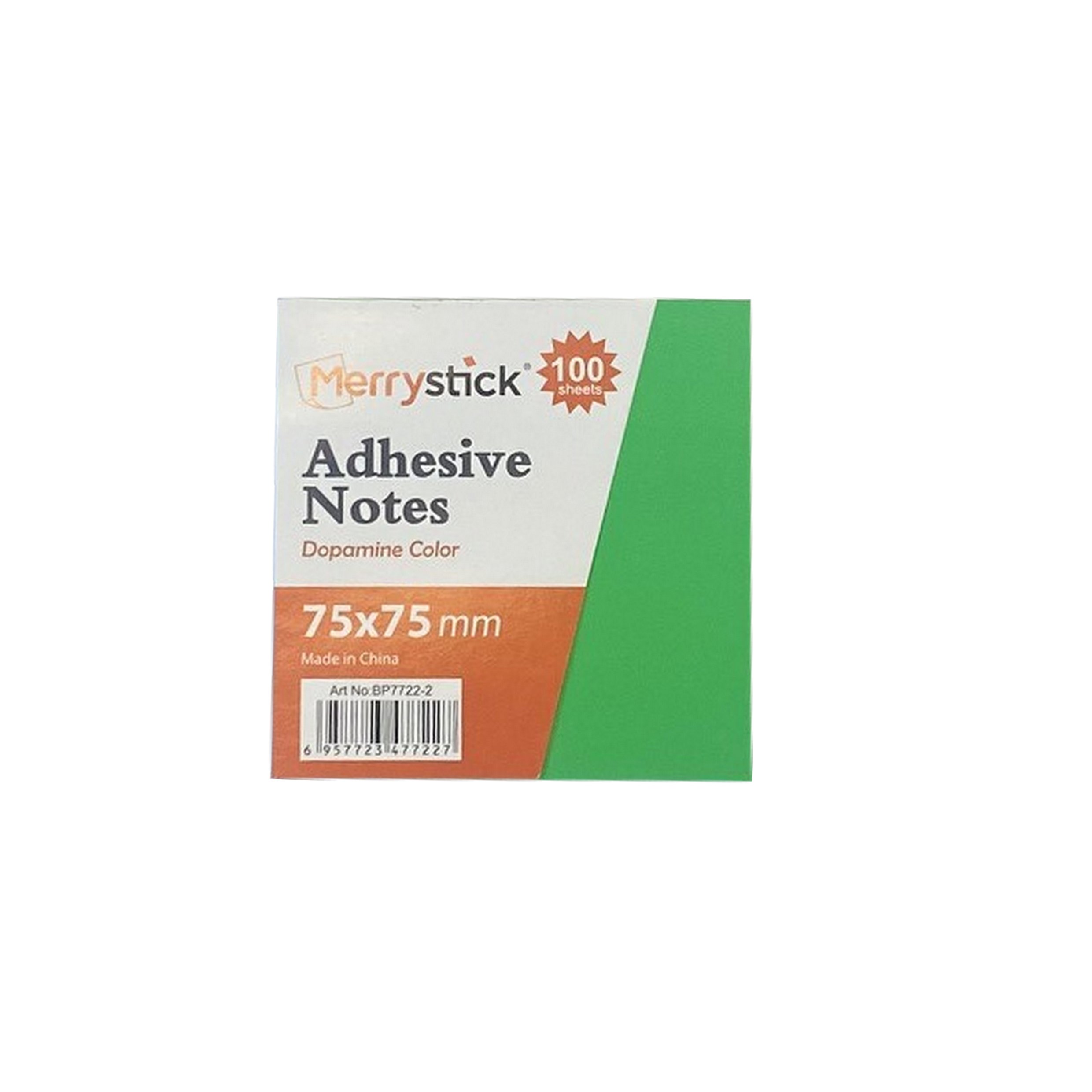 Sticky notes pad 100sh 75x75mm Grasshopper Green