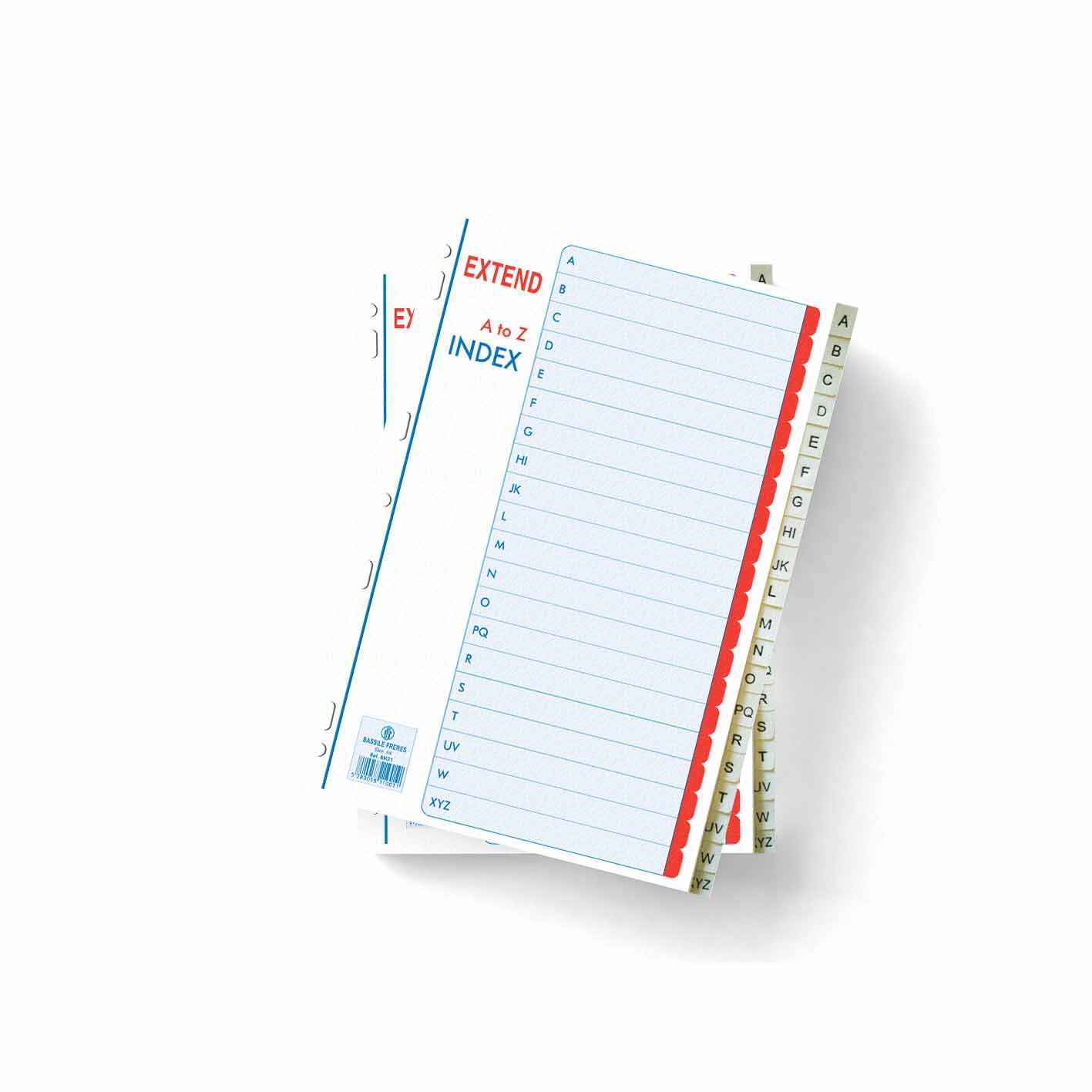 EXTEND Separators PP Index A-Z  A4 Grey