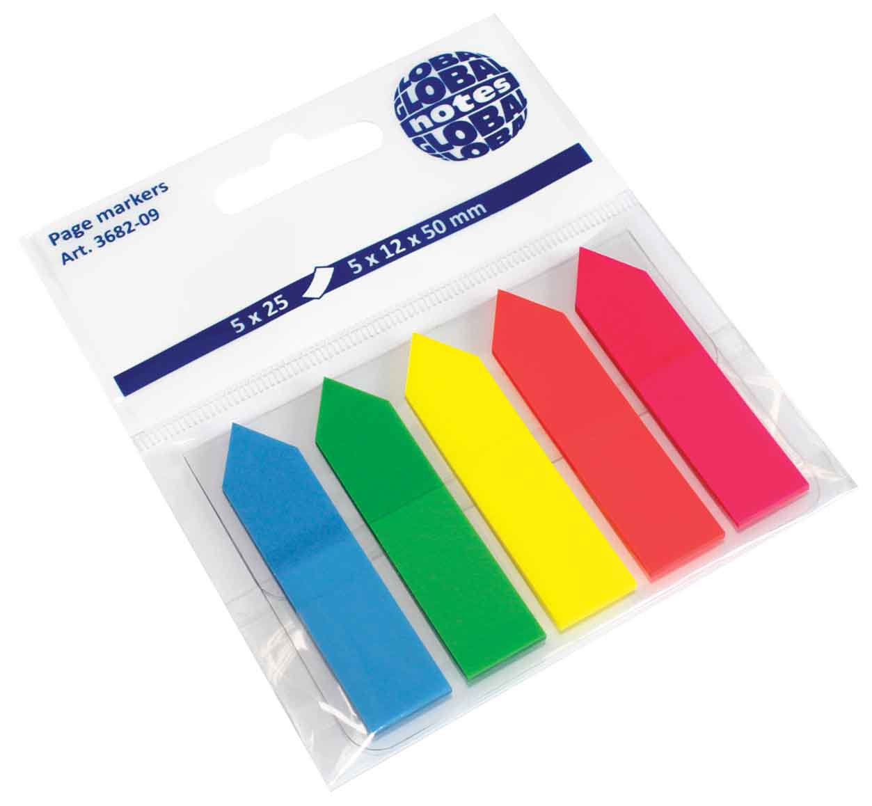 Global Notes Page Marker Arow Film 25sh 50x12mmx5c