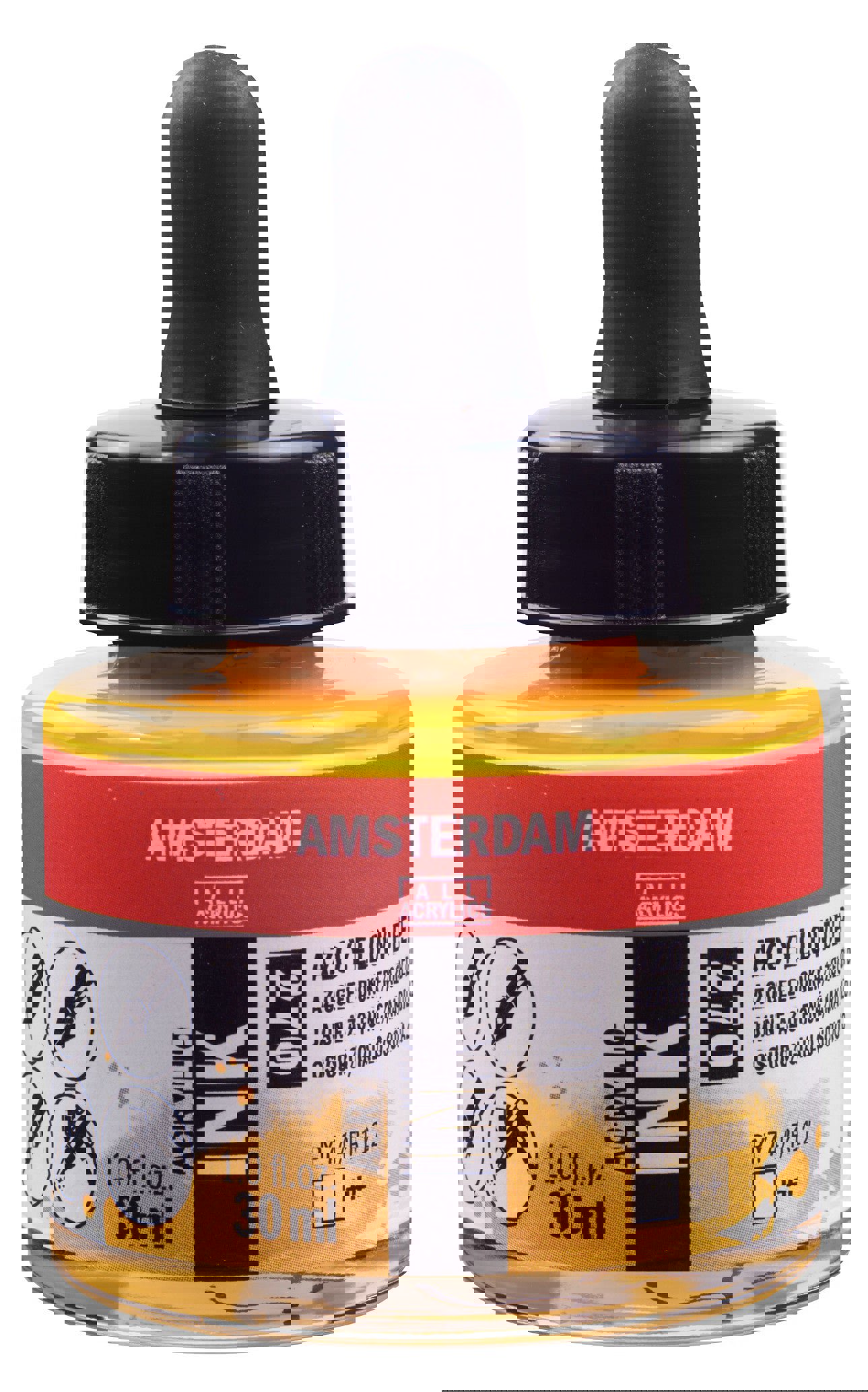 Amsterdam Acrylic Ink Bottle 30 ml Azo Yellow Deep