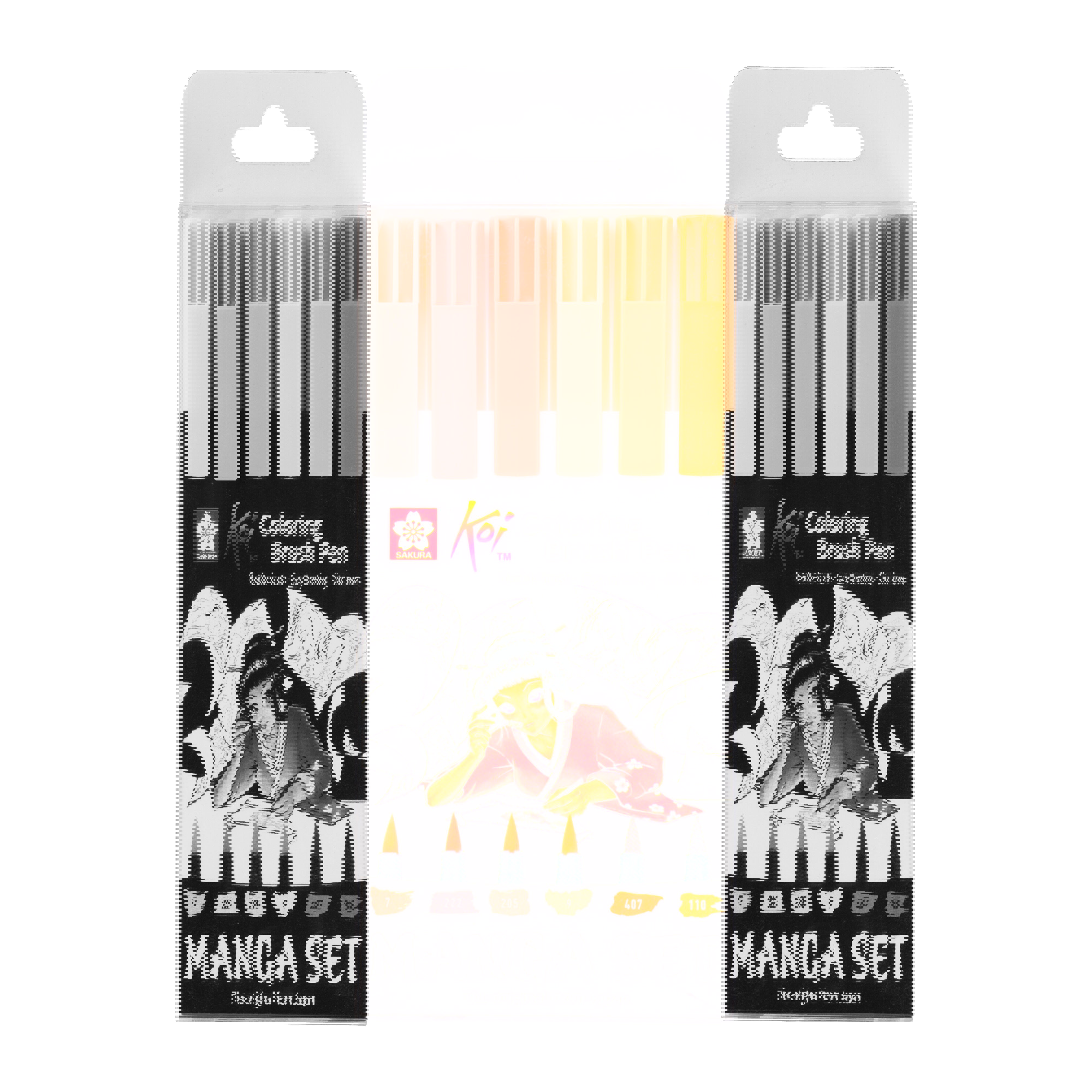 Sakura Koi Coloring Brush Pen Manga set | 6 colours Multi