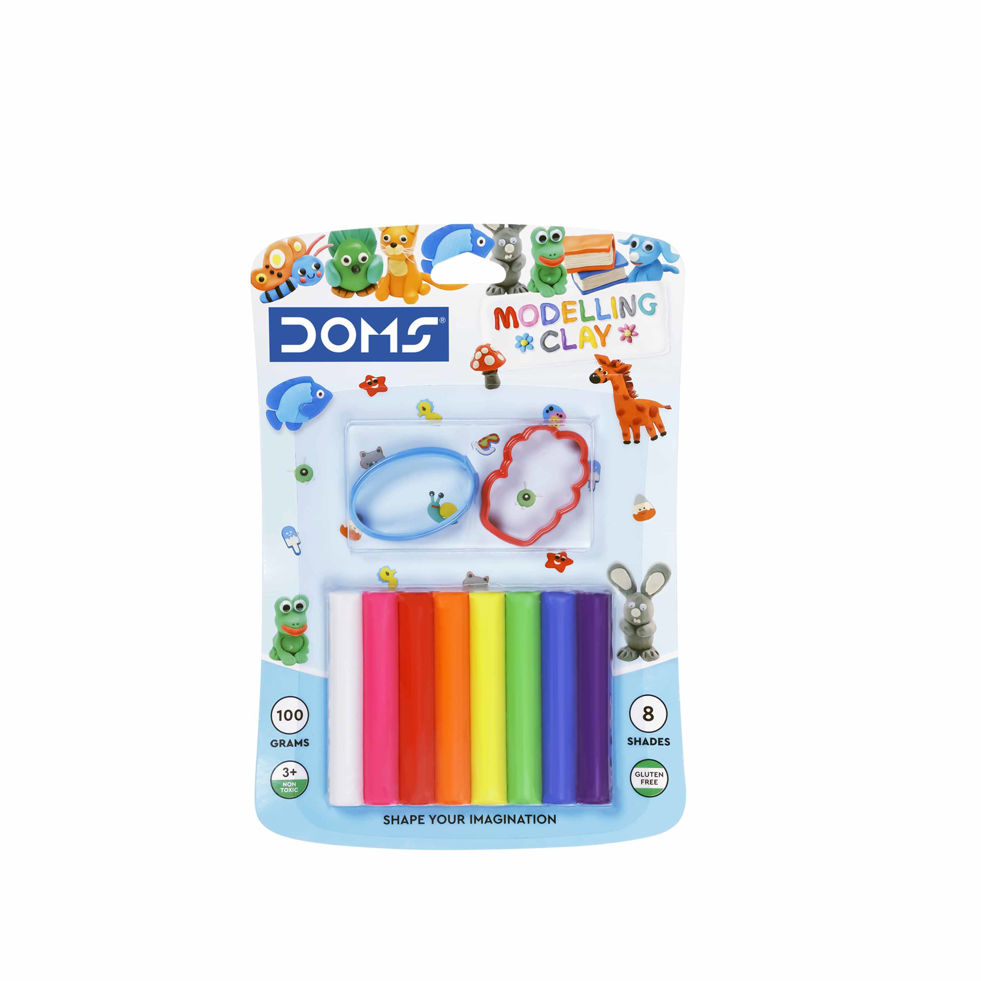 DOMS Modelling Clay & Shade 100gsm + 2 Toys
