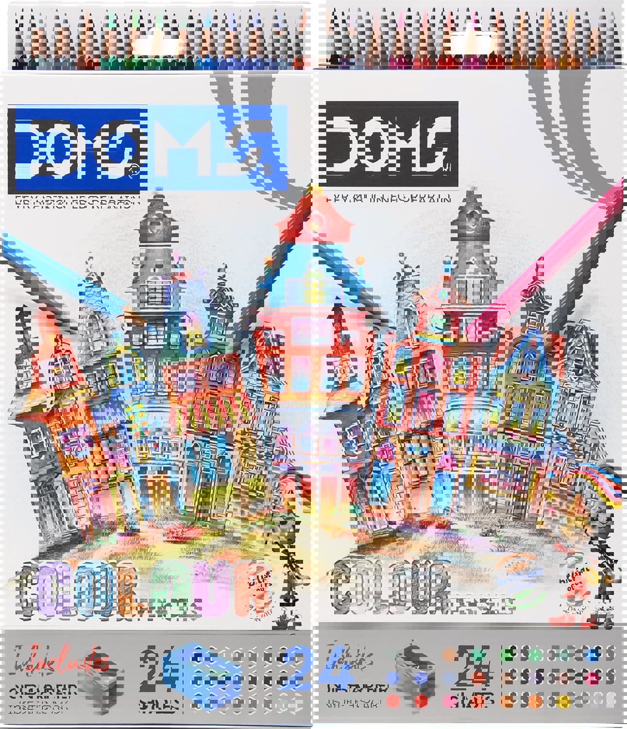 DOMS Full Size Colour Pencils 24 Shades