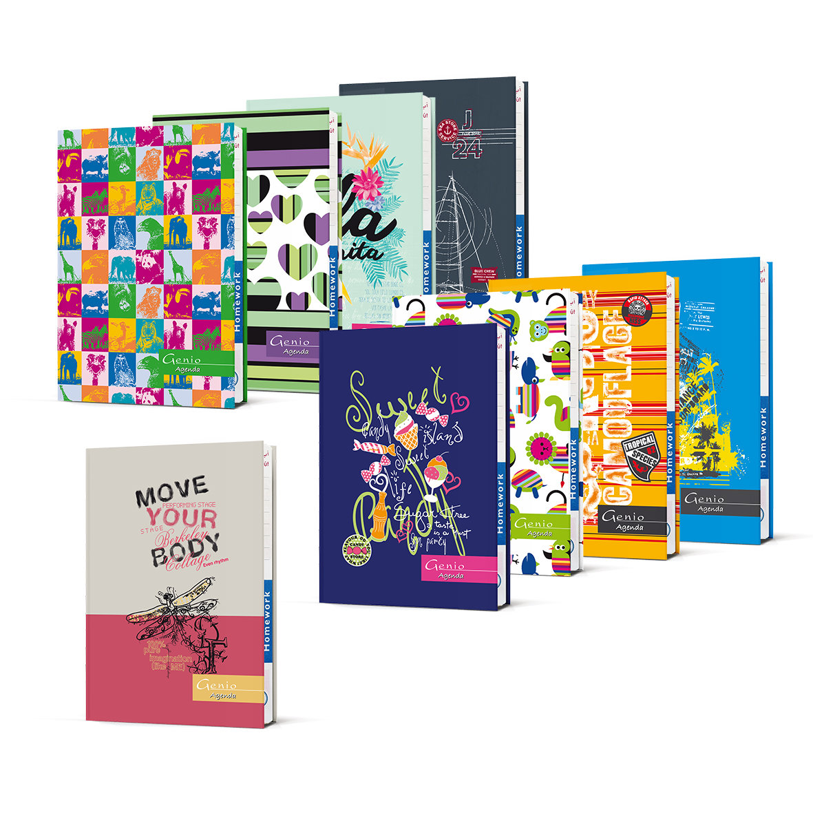 GENIO School Agenda Integral 70g SemiDated 12x17cm