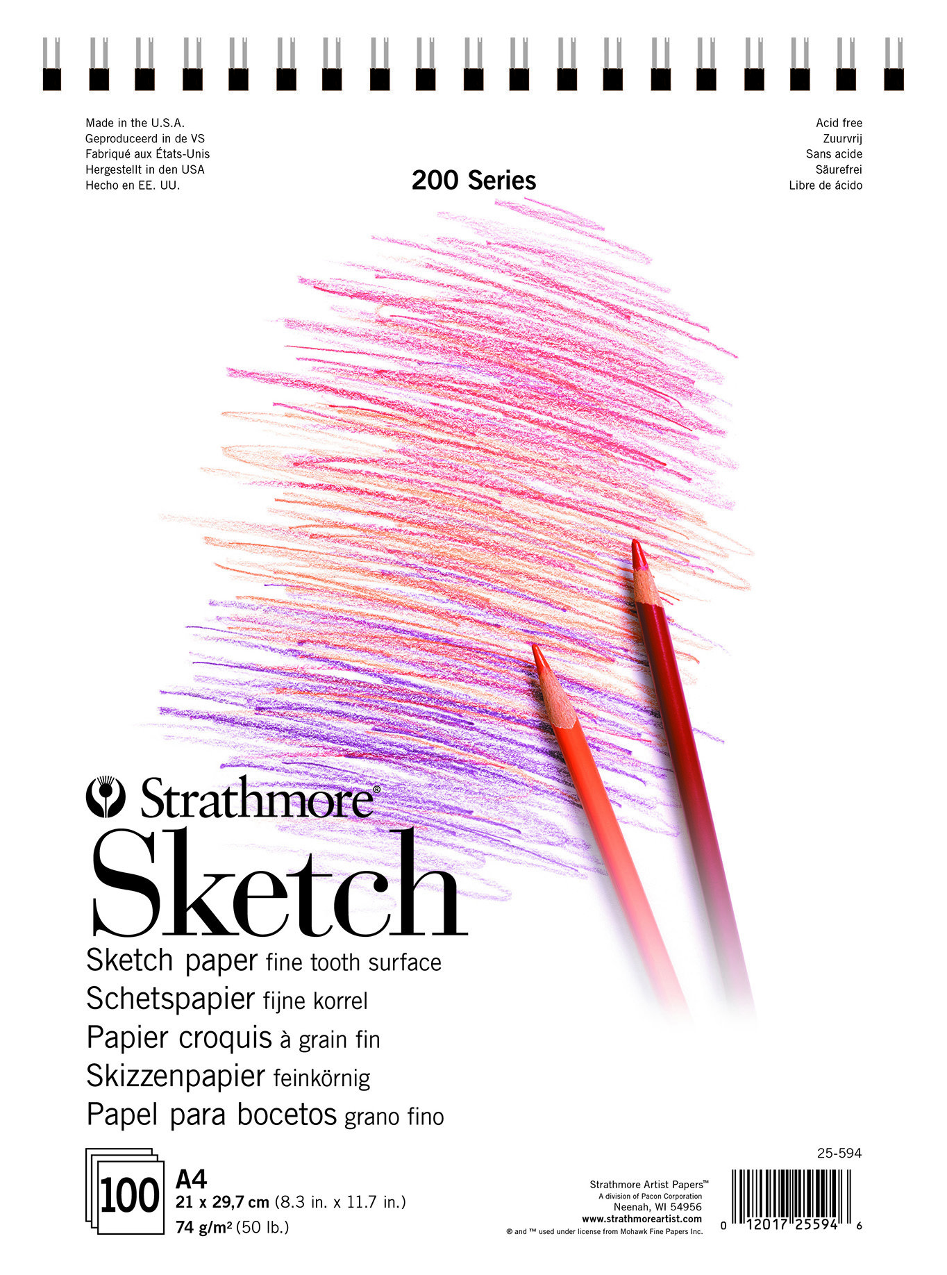 200 SKETCH PAD A4 100/74G#