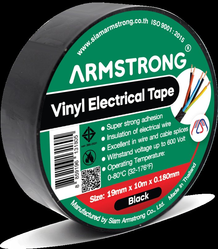 Electrical Tape Vinyl 180mic. 19mm x 10m Black