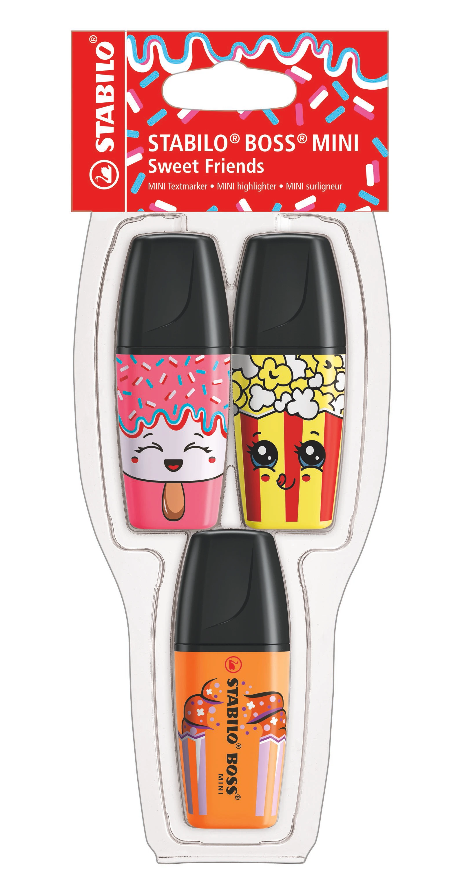 STABILO BOSS MINI Sweet Friends clamshell of 3 Highlighters Thumbnail