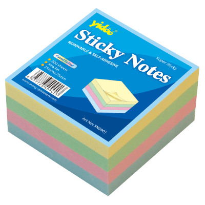 Sticky notes 4colors 400sh, 75x75mm, Pastel colors