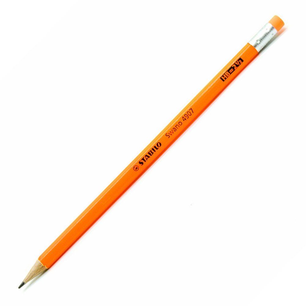 STABILO Swano Graphite Pencil HB, Neon Orange, Box of 12
