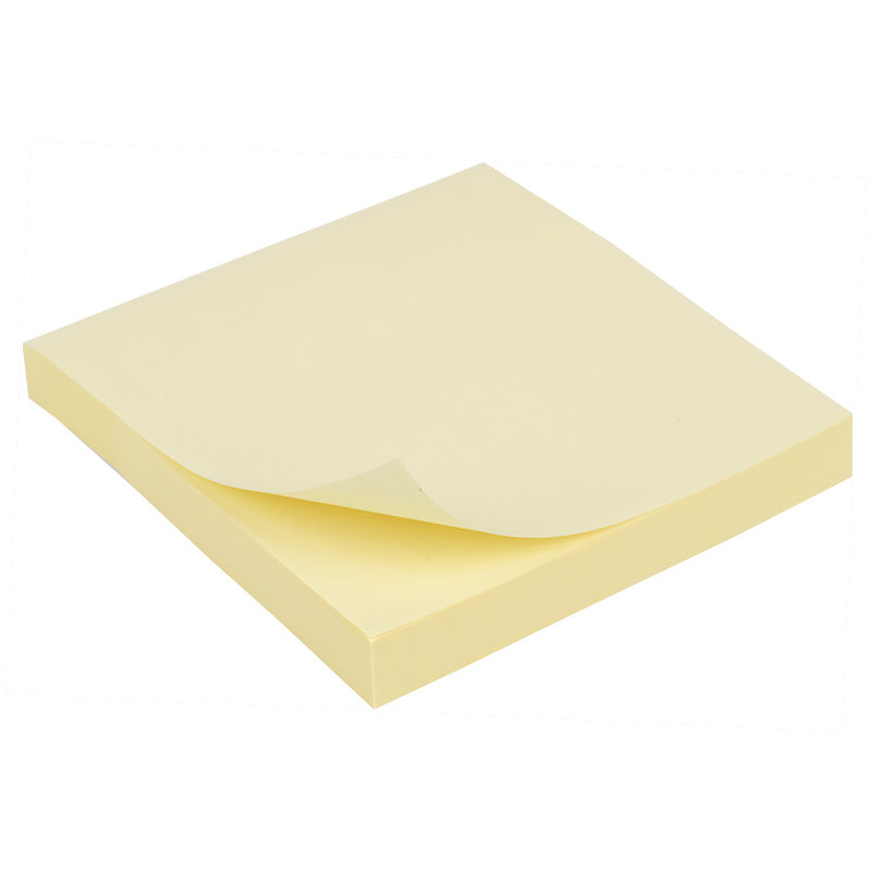 Sticky notes pad 100sh 75x75mm, Pastel Yellow
