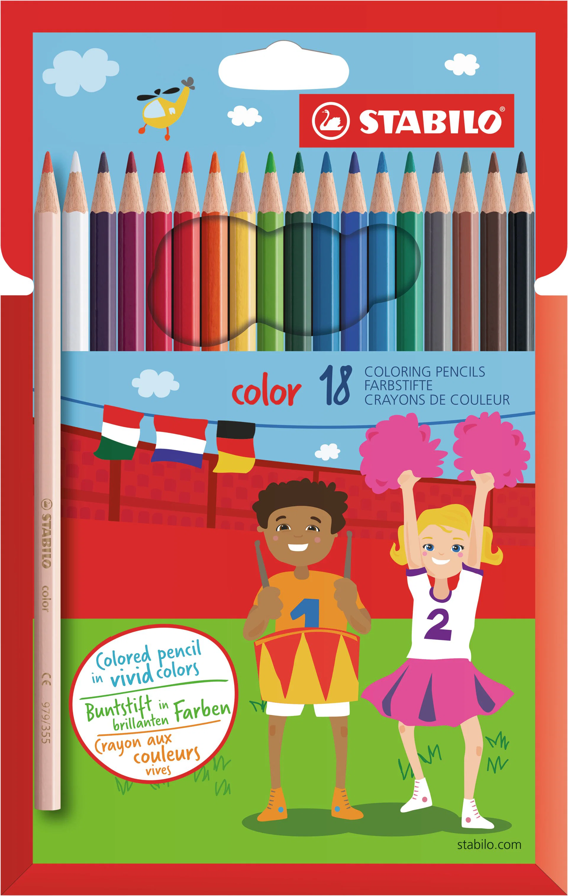 Coloring pencils 18 colors in cardboard Thumbnail
