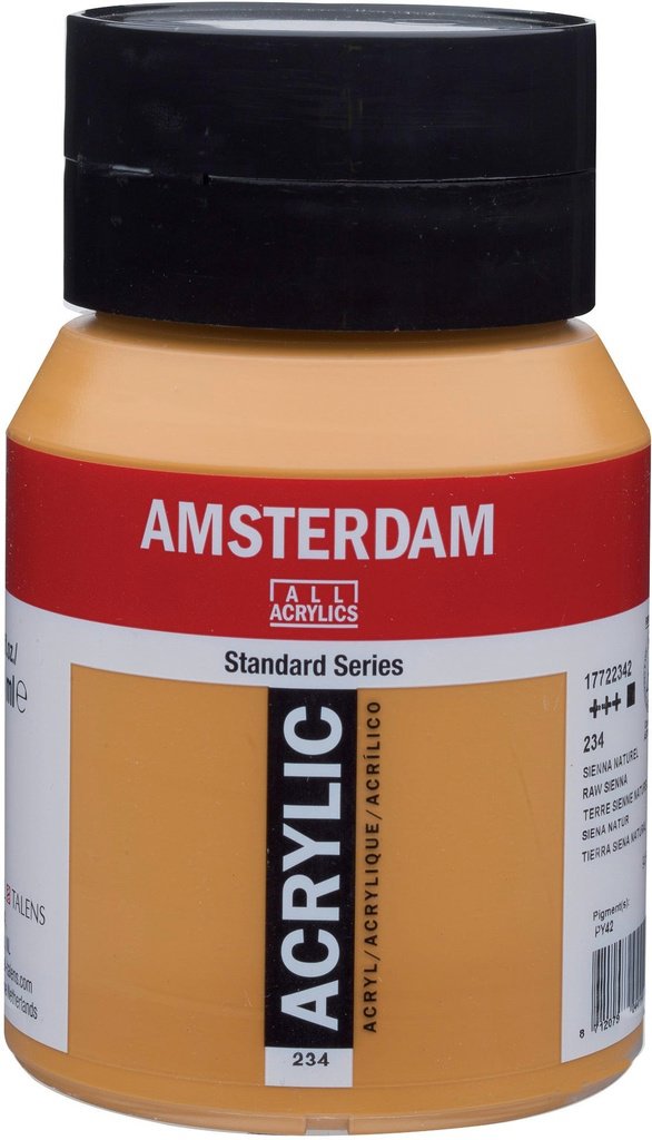 Amsterdam Standard Series Acrylic Jar 500 ml Raw Sienna