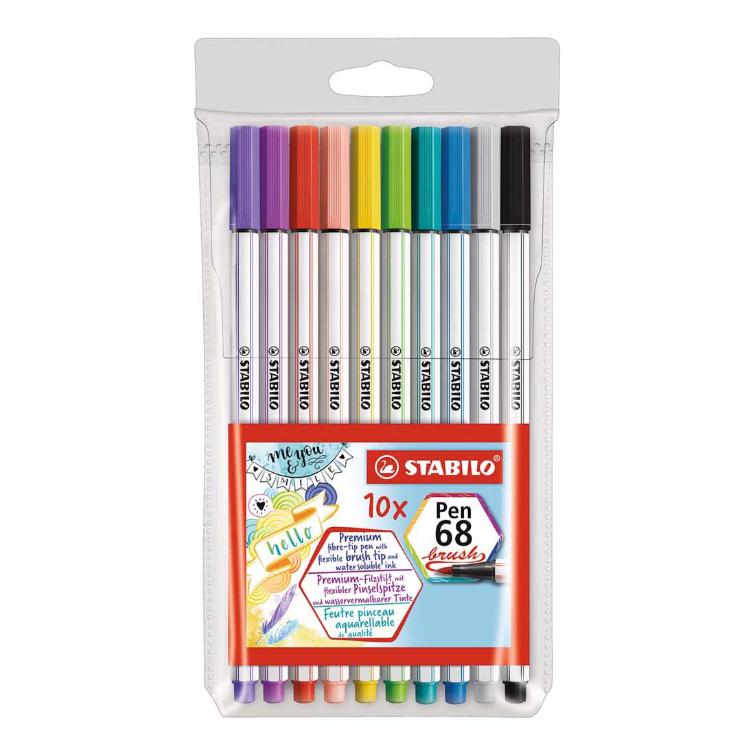 568/10-11 Pen 68 Brush  10pcs Wallet