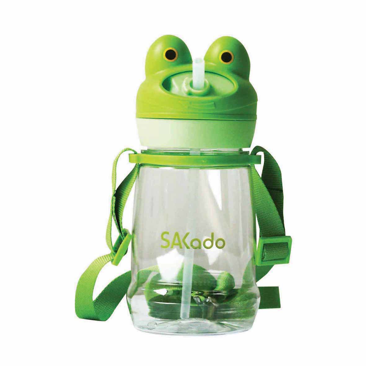 SAKADO Water Bottle FROG 480ml, Green