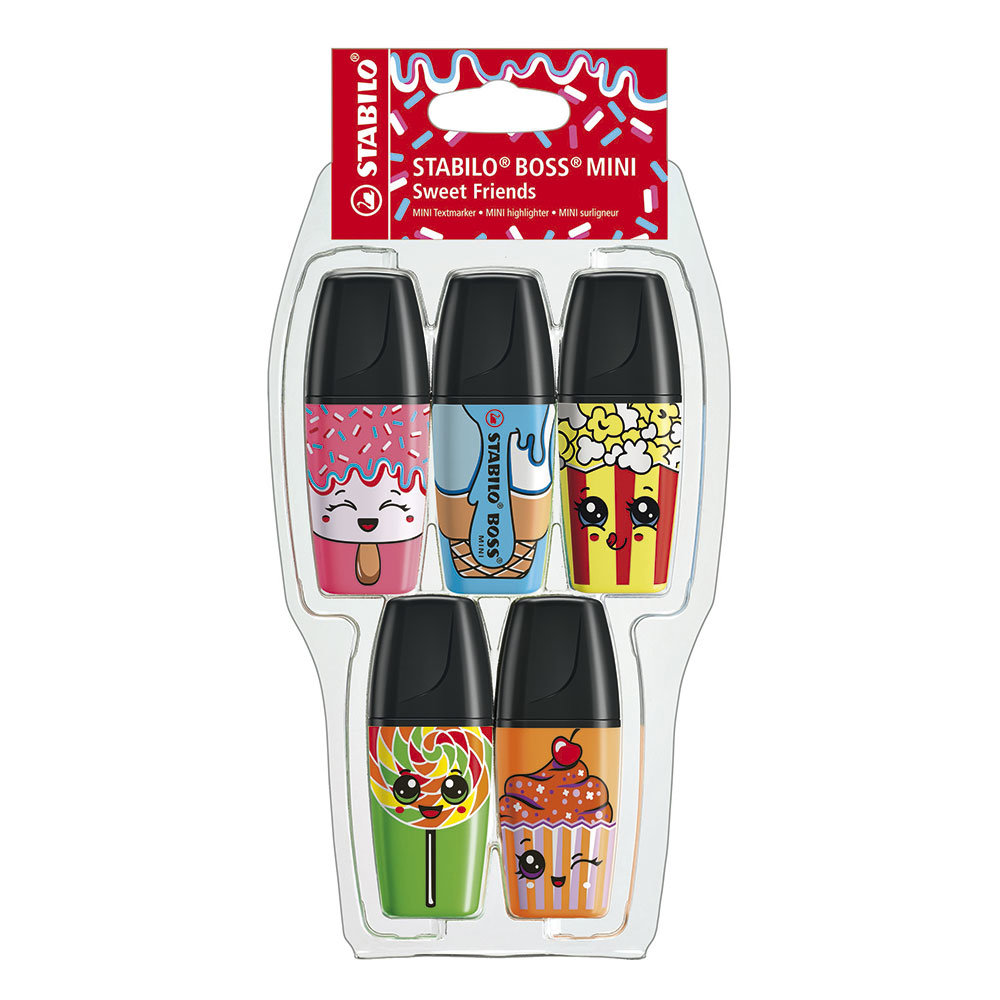 STABILO BOSS MINI Sweet Friends Wallet of 5 Highlighters