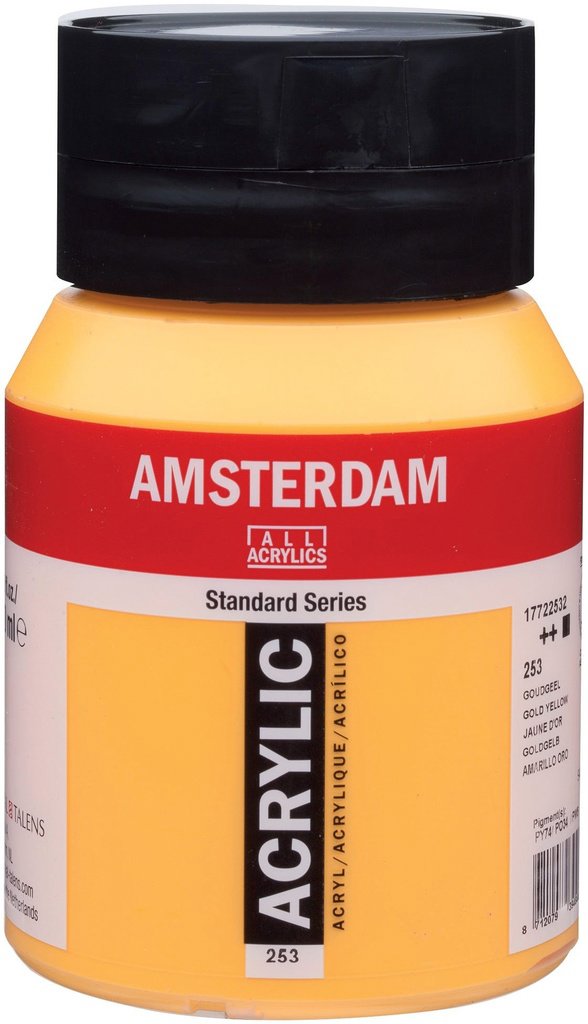 Amsterdam Standard Series Acrylic Jar 500 ml Gold Yellow
