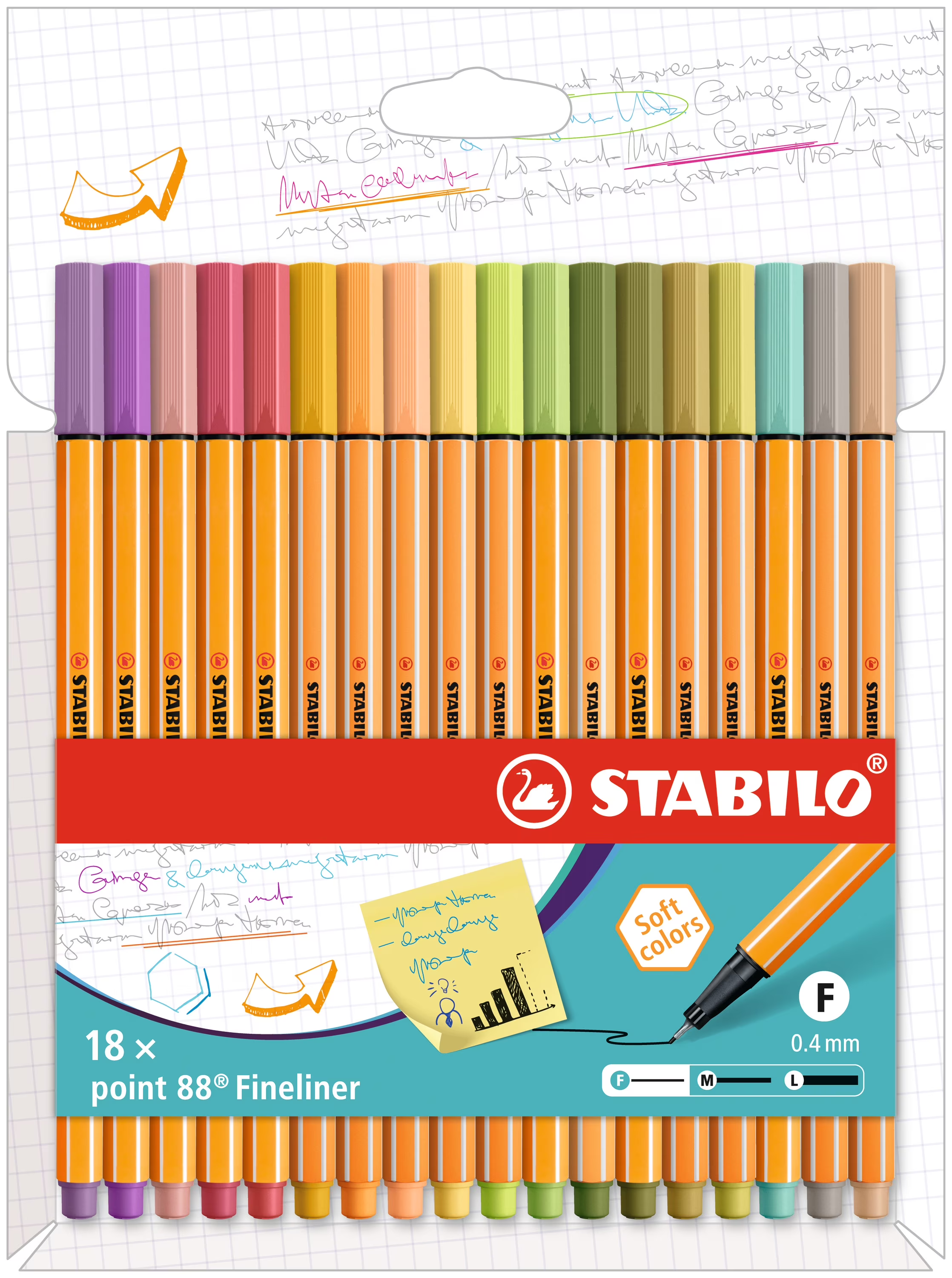 Stabilo Point 88 Zig-Zag Deskset 18 Pieces Thumbnail