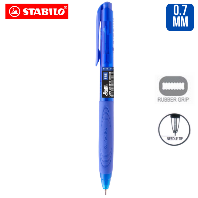 STABILO Exam Grade 388 retractable Ballpoint Pen blue, fine
