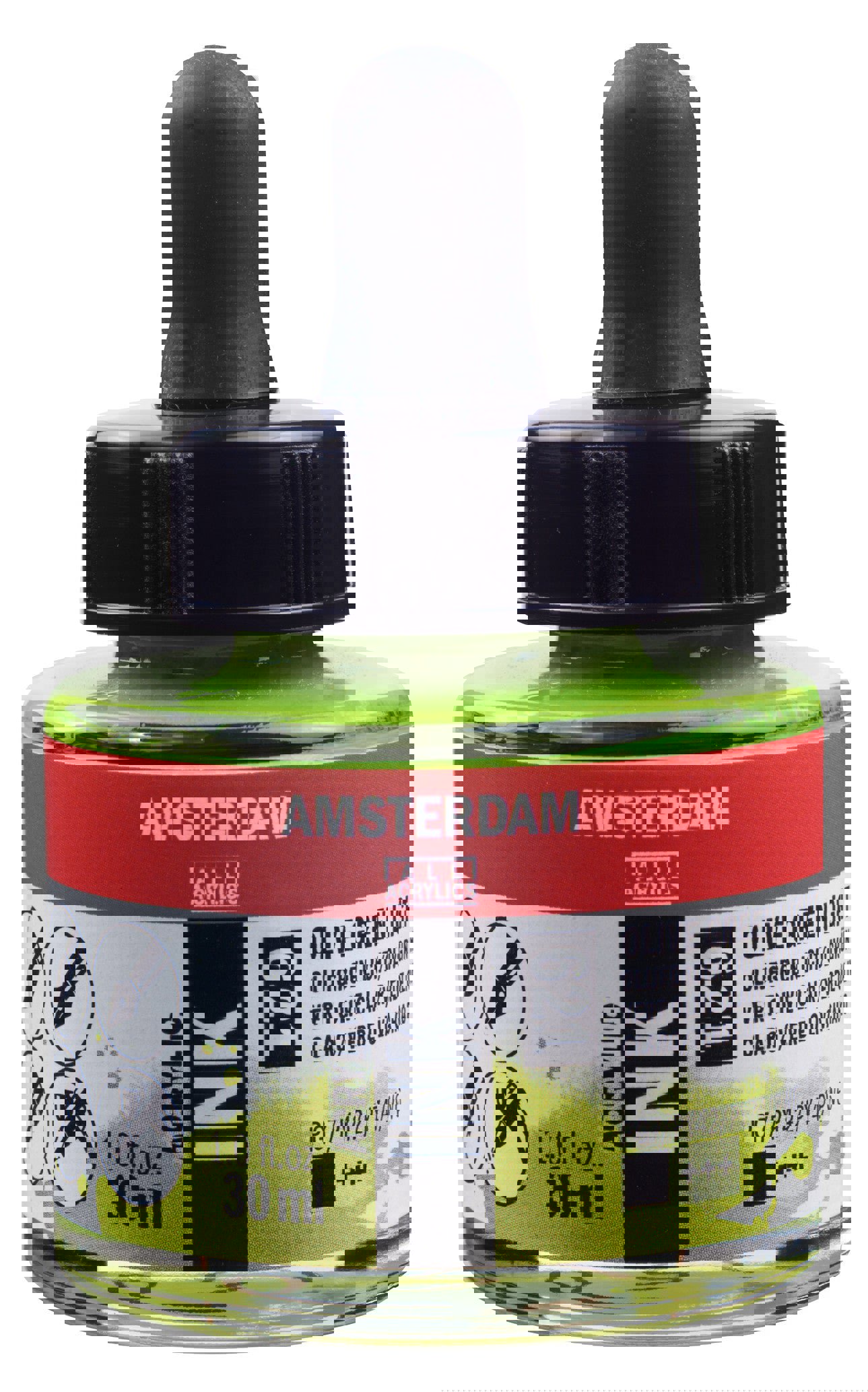 Amsterdam Acrylic Ink Bottle 30 ml Olive Green Light